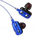 A4 In-Ear Headphone 3.5mm Plug Ergonomic Wired Earphones for Phone (Blue) Newly