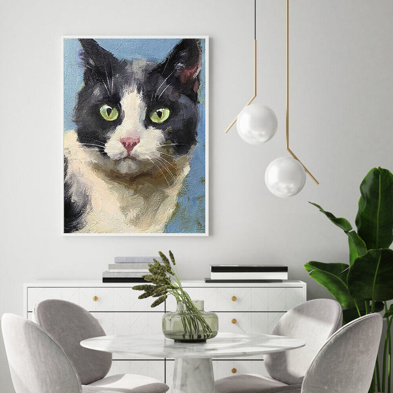 Oil Paint Cat By Numbers Coloring Picture Digital Drawing