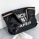 Women Girl Sequin Travel Messenger Bag Shoulder Shopping Crossbody Large Handbag