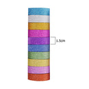10pcs Glitter Luminous Washi Tapes DIY Album Adhesive Stickers Stationery T