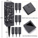 Solar Waterproof Hollow Lamp Lawn Stakes Sensor Garden Light (Warm White)