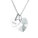 Mum Letter Heart Necklace Created Jewelry Pendant Mother's Birthday Gift M9O5