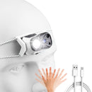 LED Headlamp Rechargeable Sensor Headlight Camping Running Torch (White) Newly