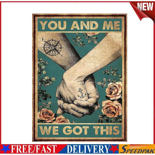 Full Embroidery Hand in Hand Printed Cross Stitch 11CT 3 Strand Cotton Kit #F