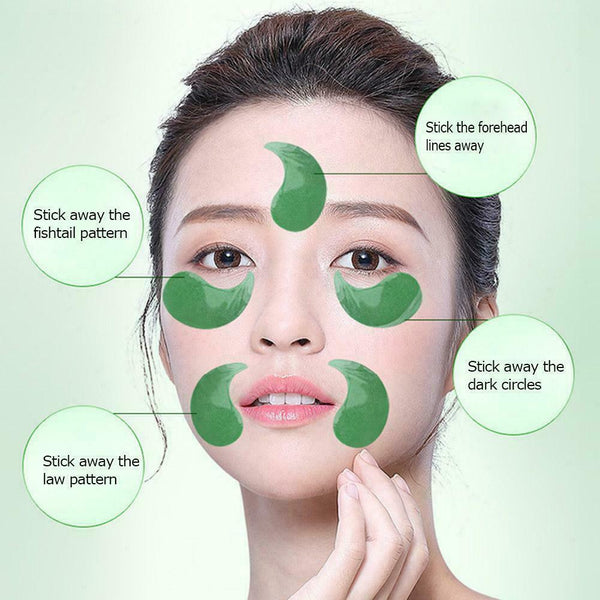 60 stickers Green Under Eye Gel Pad Face Anti Eye Care Care 2021 Beauty O3U9
