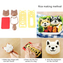 5pcs/Set Cute Dog Sushi Nori Rice Ball Mold Kitchen DIY Bento Press Maker