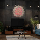 Carved Multilayered LED Lamp Wall Hanging Creative Night Light Mandala Wooden