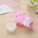 75ml Cute Rabbit Silicone Squeeze Bottle Travel Lotion Container (Pink) Newly