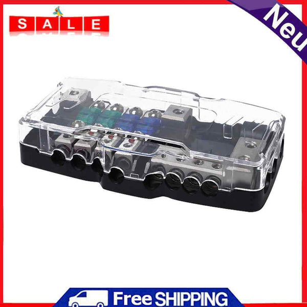 4 Way Car Mini ANL Fuse Holder Box 0/4GA IN 4/8GA OUT Power Distribution Block