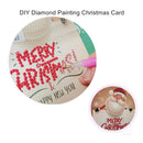 Handmade Xmas Postcards DIY Diamond Painting Merry  Christmas 5D Greeting Cards