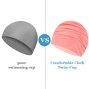 #A Pleated SPA Swimming Caps Adults Women Men Long Hair Summer Pool Hat Large Si