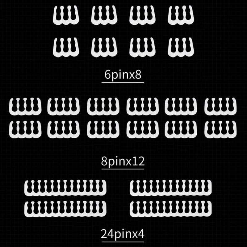 24pcs Cable Comb Organizer PC Power Cables Wiring Computer Cable Manager Clamp