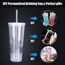 Reusable Drinking Cup Straw Cup Water Bottle With Lid Drink Tea Milk Mug