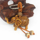Buckle Animal Shape Key Holder Key Ring Wooden Keychain Carving Pendant