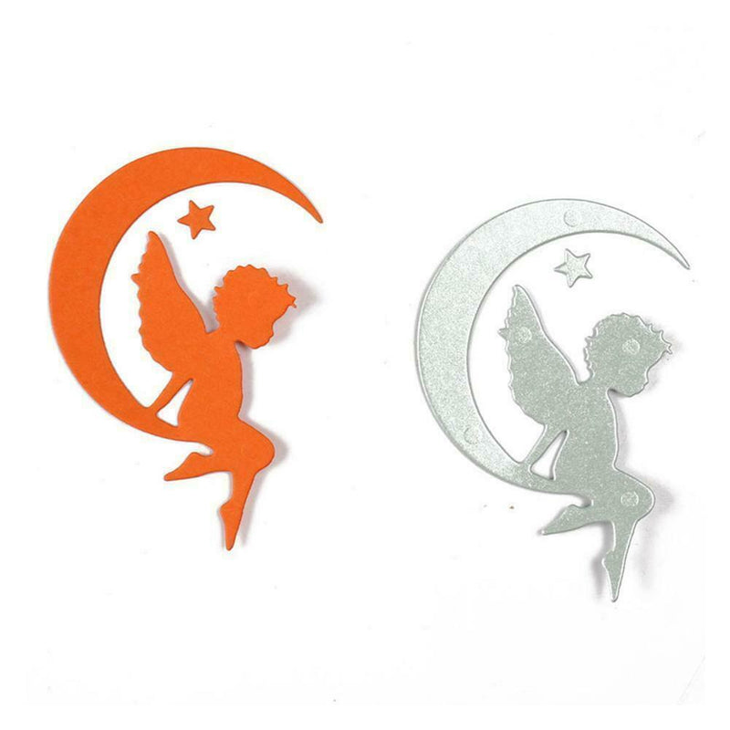 Angel on Moon Metal Cutting Dies Scrapbook Embossing Paper Craft Card Cut I2J9