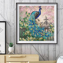 DIY Peacock Part Drill Diamond Painting Kit Handmade Rhinestone Beaded Picture