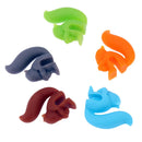 5pcs/Lot Pretty Fox Wine Glass Labels Silicone Tea Mug Cup Marker Set