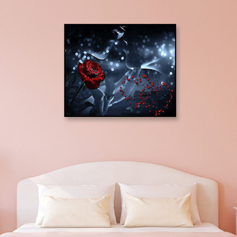 DIY Diamond Embroidery Drawing Set Rose Lover Mosaic Picture for Home Decor