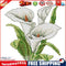 17x17cm Needlework Kit DIY Cross Stitch 14CT Stamped (H453 White Flower)