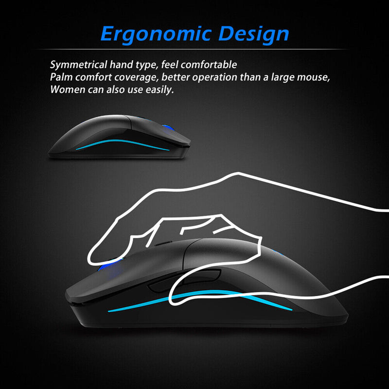 ZELOTES F-22 2.4GHz Wireless Mouse Gaming 6 Keys Optical Mice for PC Laptop