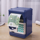 Electronic Password Coins Safe Box Deposit Piggy Bank Toys (Navy Blue) Newly