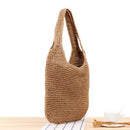 Womens Straw Beach Shoulder Bags Female Summer Vacation Shopper Retro Handbags