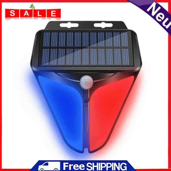 Home Solar Power Alarm Lamp Security System Warning Indicator Theft Flash Light