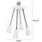 White E27 Lamp Base Adjustable Rotary LED Light Bulb Socket Holder (4-head)