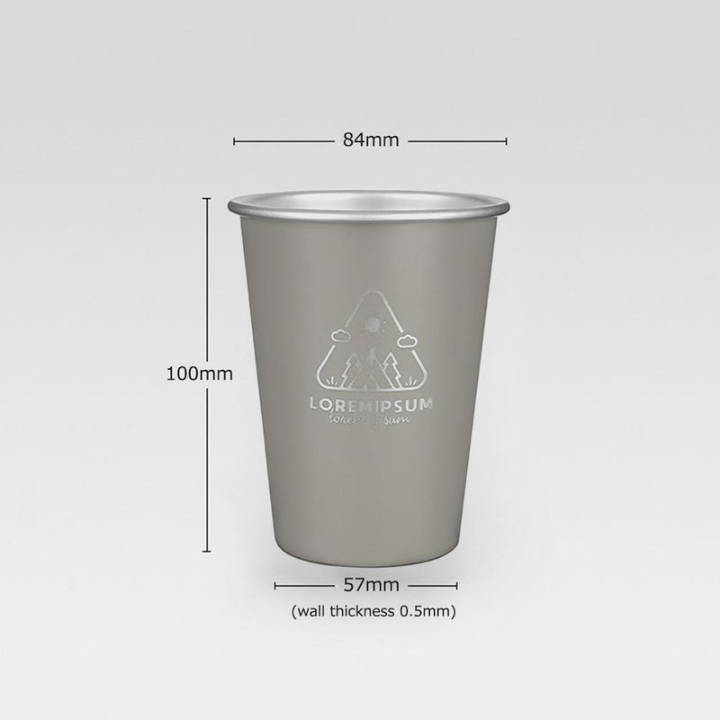 Stainless Steel Camping Cup Outdoor Travel Coffee Beer Drinks Mugs (Black)