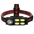 COB LED Camping Headlight Waterproof Flashlight USB Rechargeable 4-Ga