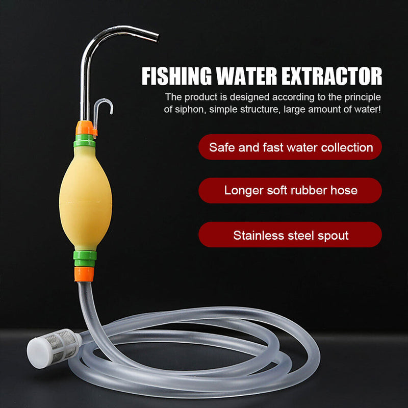 Fishing Water Dispenser Suction Manual Hand Pump Pipe Portable Tools (2.1m)