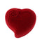 Wedding Red Rose Ring Display Box Velvet Jewelry Box Double Ring Storage Box