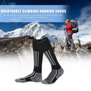 2pcs Winter Warm Thickened Ski Socks Outdoor Stockings (Men Gray Black)