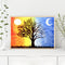 Sun Moon Tree Oil Painting By Numbers DIY Frameless Art Picture On Canvas