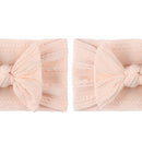 Soft Nylon Baby Headband Bows Newborn Girls Infant Turban Hairband (Pink) Newly