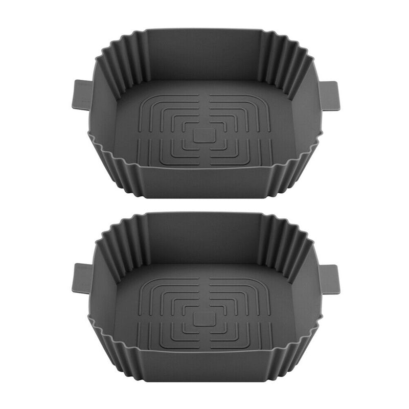 #A Silicone Air Fryer Pots Waterproof Reusable for Home Kitchen Oven Steamer Coo