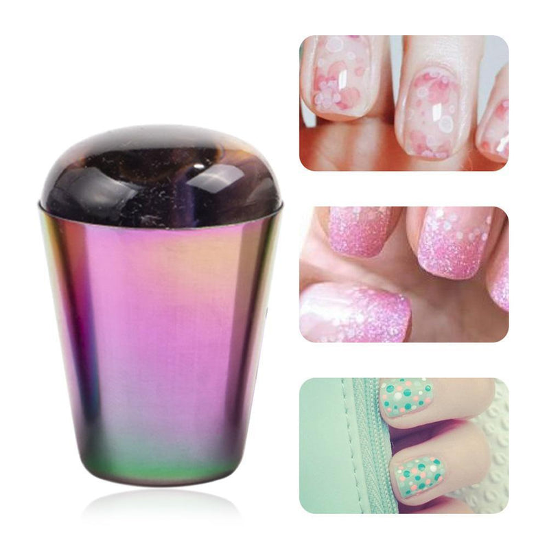 Stainless Steel Nail Transparent Silicone Seal Iron Shell Seal with Cover Too