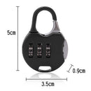 3 Digit Code Combination Password Lock Schoolbag Anti-theft Lock (Black) Newly