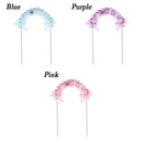 Birthday Wedding Cloud Balloon Cake Topper Baby Shower Pompom Cloud Cake Flags