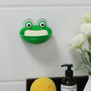 Hanging Shelf Frog Soap Holder Drain Rack Storage Box Cartoon Sucker Soap Dish