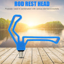 M3/8 Fishing Rod Rest Gripper Head Carp Fish Pole Holder Support (Blue) Newly