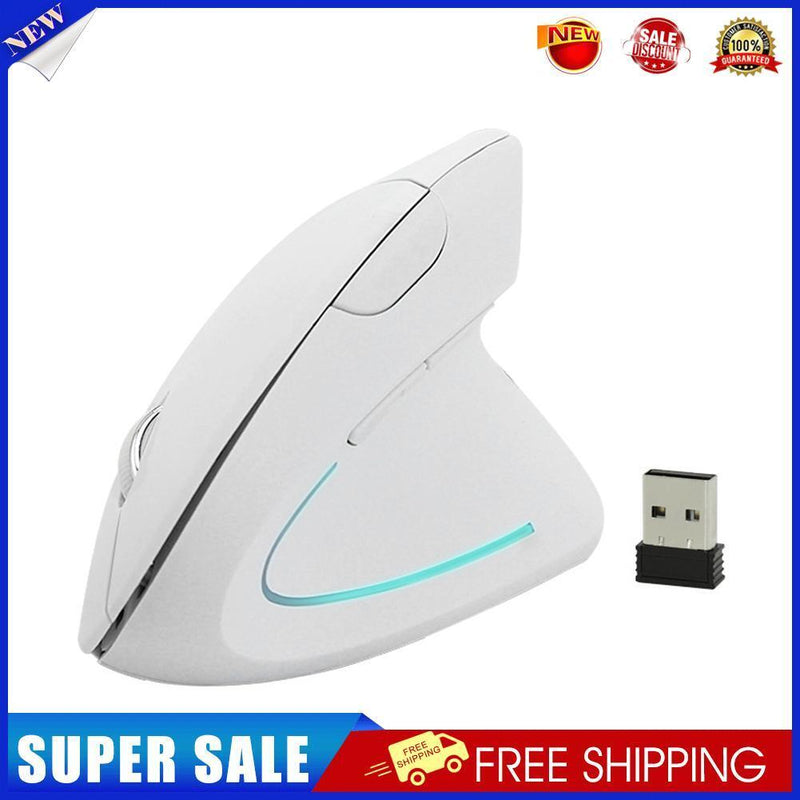 Wireless Vertical Mouse 2.4GHz USB Receiver 6 Buttons Ergonomic PC Mice