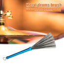 Drum Sticks Brush Retractable Metal Wire Jazz Drum Musical Brush (Blue 1pc)
