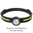 XPG3+COB LED Head Lamp 550lm 6 Modes Waterproof Torch Work Headlight for Ca