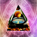 Pyramid Ogan Crystal Energy Tower Nature Reiki Chakra Crushed Stone (B) Newly