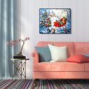 Oil Painting By Numbers Kits Elk in Snow DIY Hand Painted Color Modern Drawing