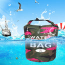 Waterproof Swimming Bag Camouflage Outdoor Camping Dry Sack (2L Rose Red) Newly