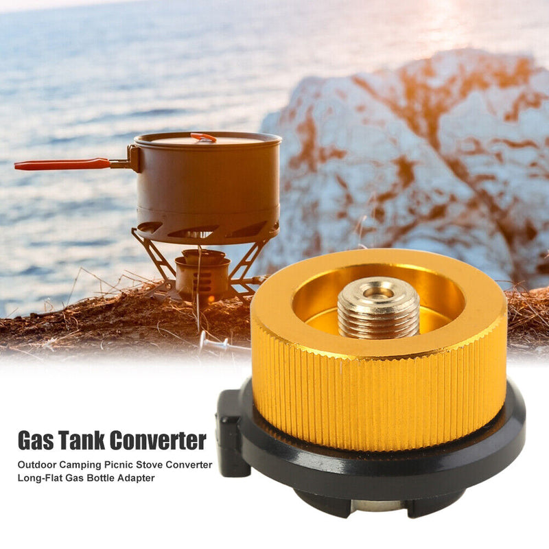 Hiking Stove Auto-off Connector Conversion Head Long Tank Gas Bottle Conver