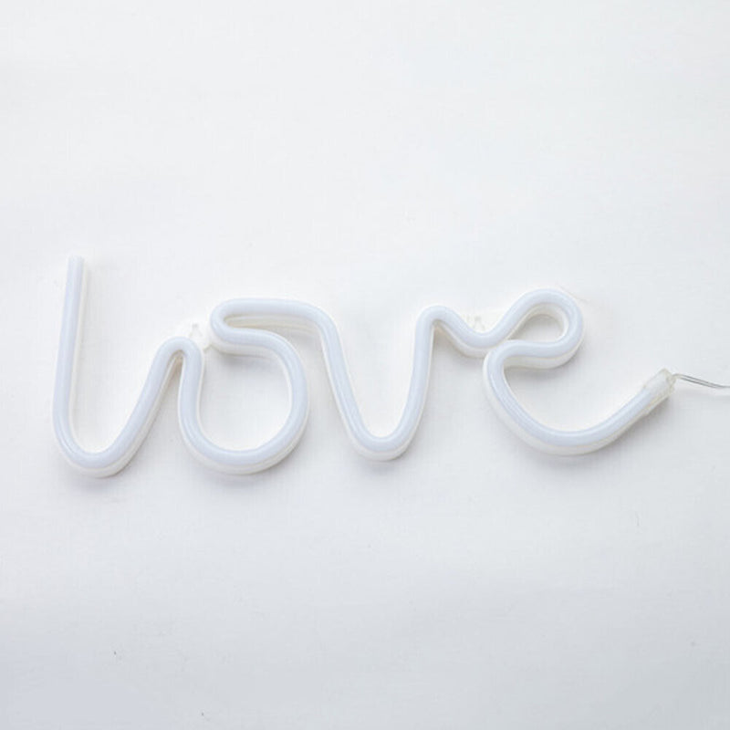 LED Love Neon Sign Light Romantic Wedding Party Valentine Lamp Decor (Pink)