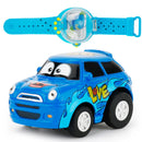 4CH Gravity Induction RC Wrist Watch Control 2.4GHz Mini Racing Car (Blue)